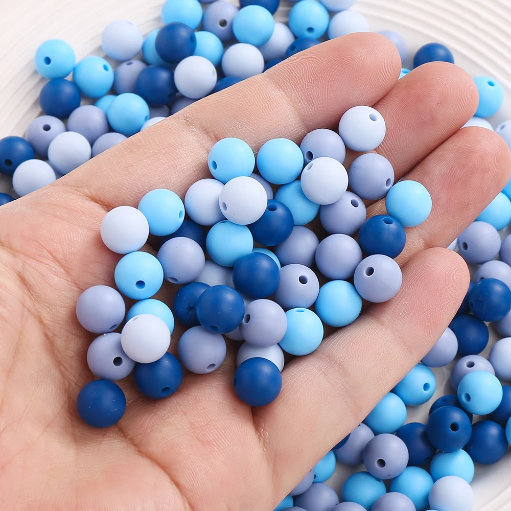 100Pcs 12mm Round Shape Silicone Teething Beads Baby Teether For DIY Nursing Necklace Food Grade Chew Beads Accessories