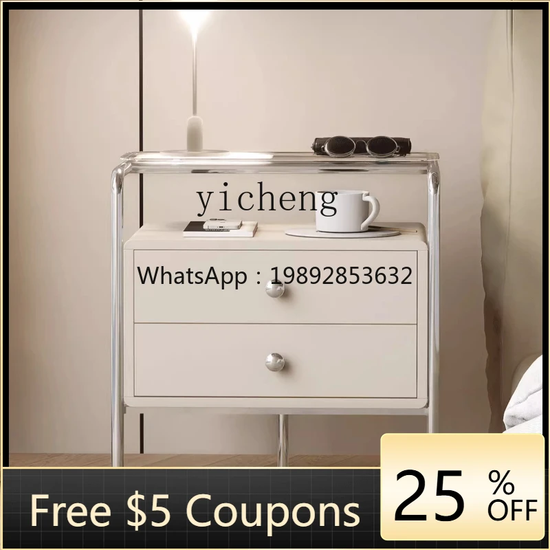 

R1 bedside table simple modern medieval home bedroom small wrought iron bedside locker