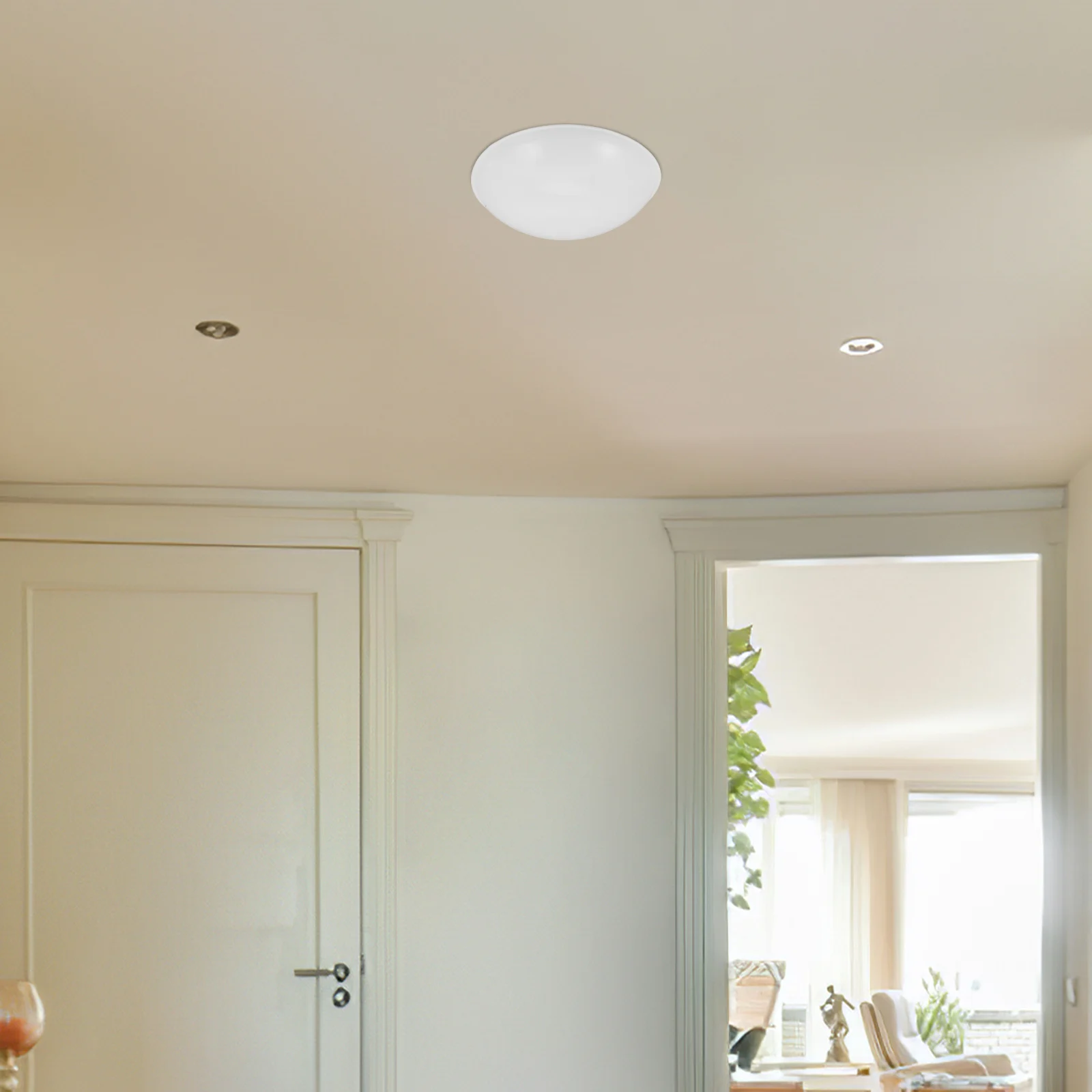 

Round Emergency Light Shade Fittings Plastic Dorm Lamp Covers Ceiling Lights Strong Durable Easy Install Disassemble Cleaning