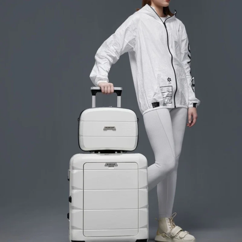 Koffer Trolley Fall Männer vorne offene Abdeckung Boarding Koffer Frauen Koffer 20 Zoll