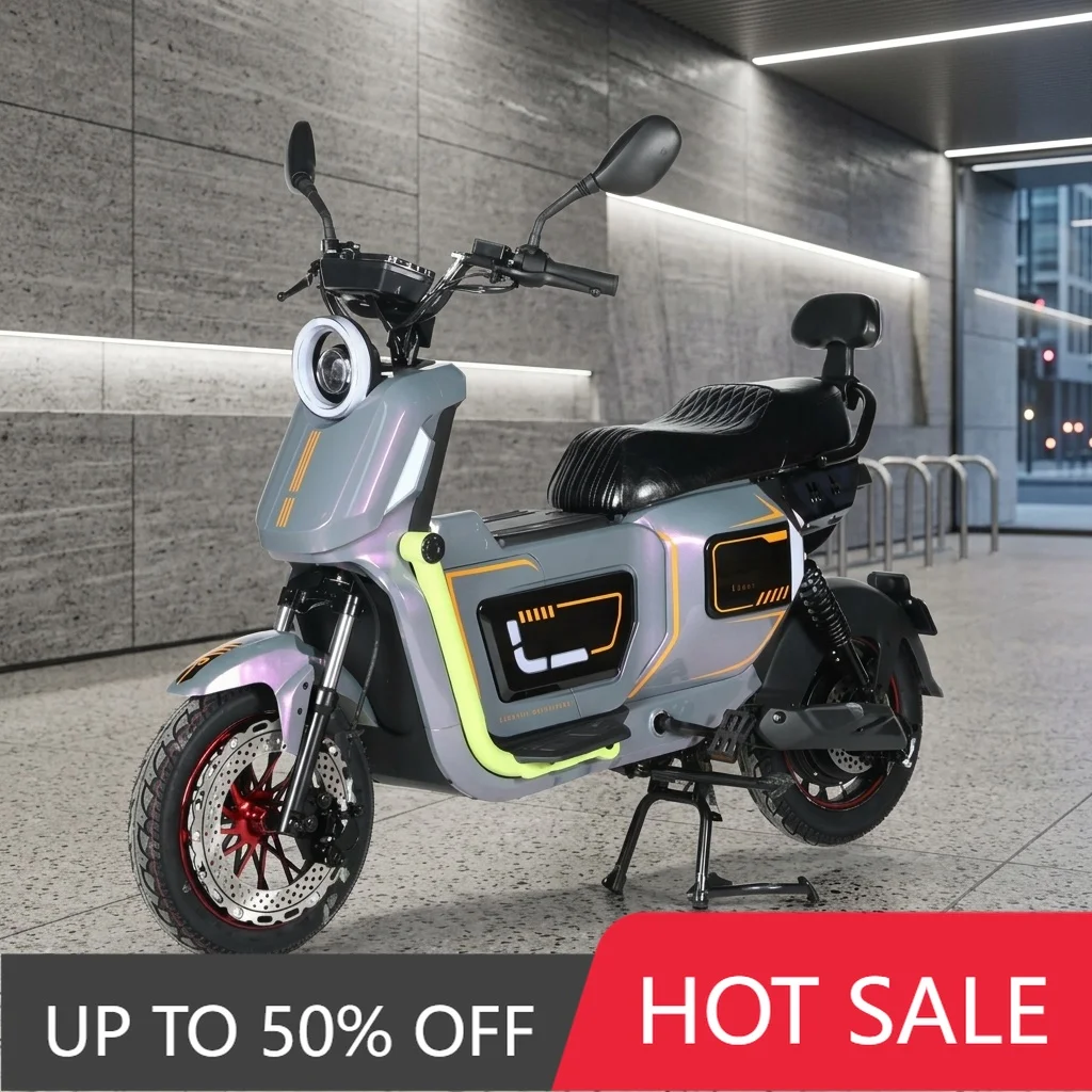 TTY Electric Motorcycle Adult 1000W 48V 40km/h City Scooter Chopper Electric Bike, Sports Motorcycle, with Throttle, Cargo Motor