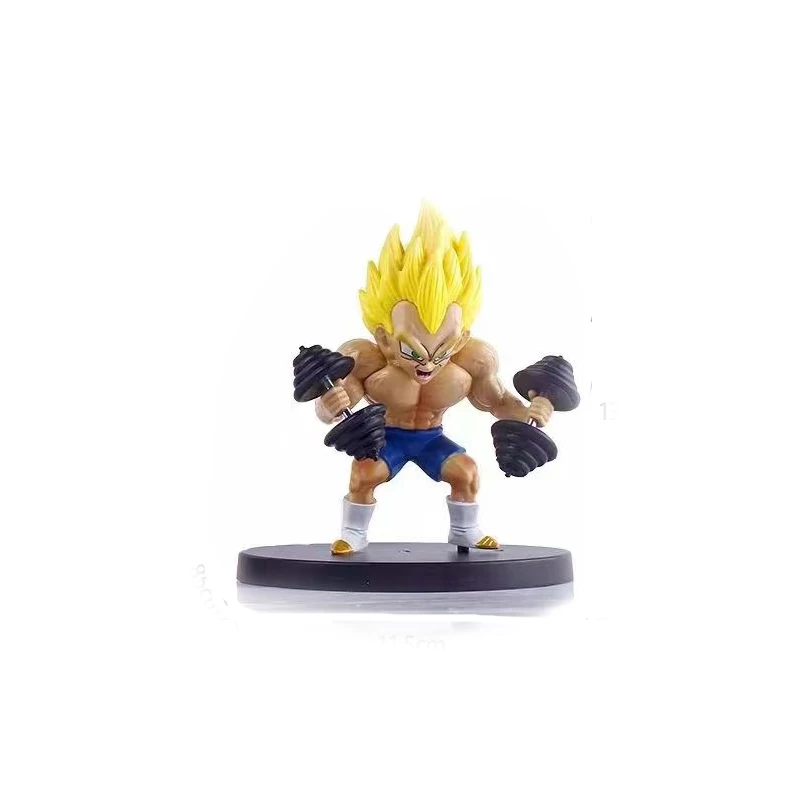 5Pcs/set Dragon Ball Super Saiyan Broly Green Hair Master Roshi Son Goku Bodybuilding muscle PVC Action Figure Model