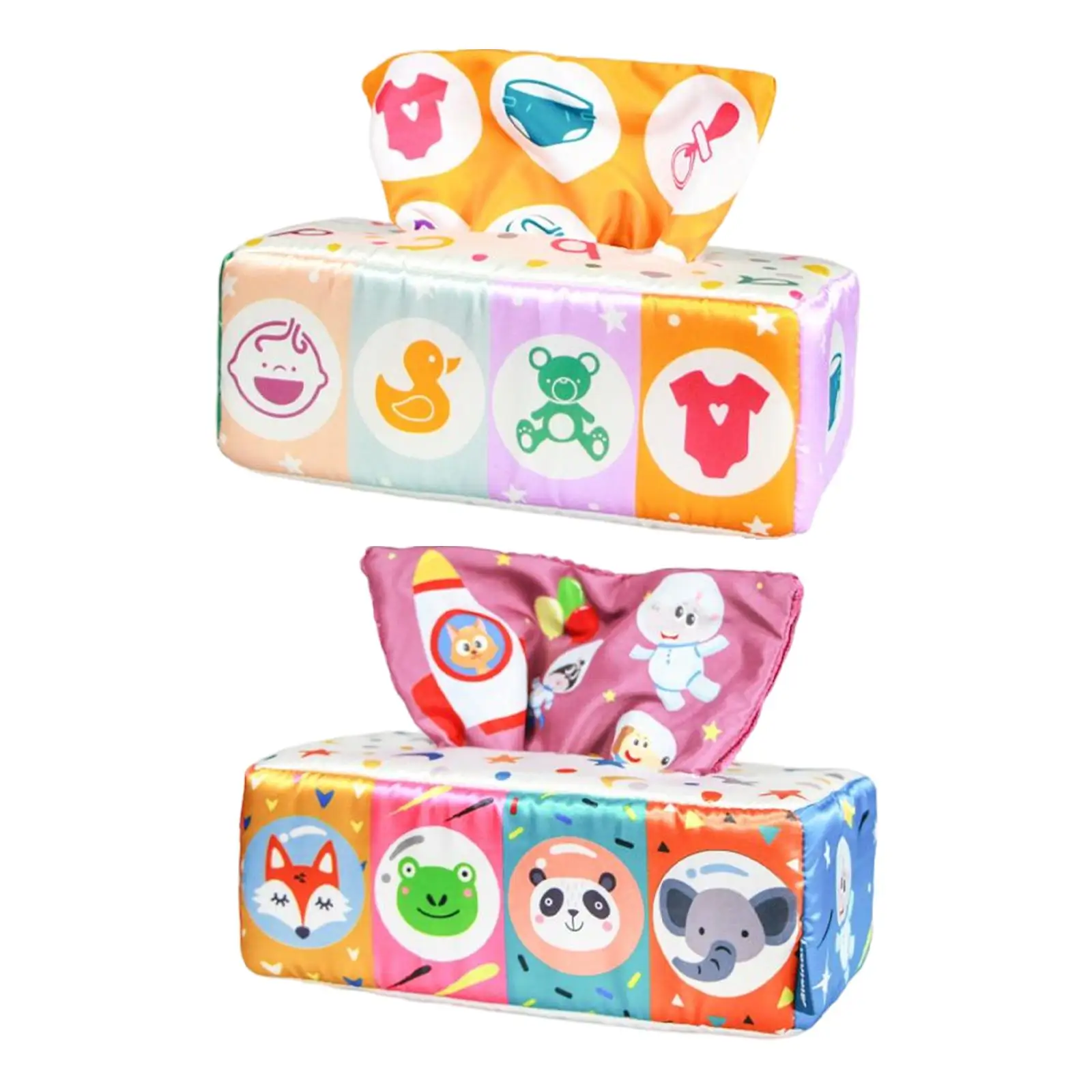 

Interactive Baby Tissue Box Toy with Crinkle Tissues - Engage Your Infant's !