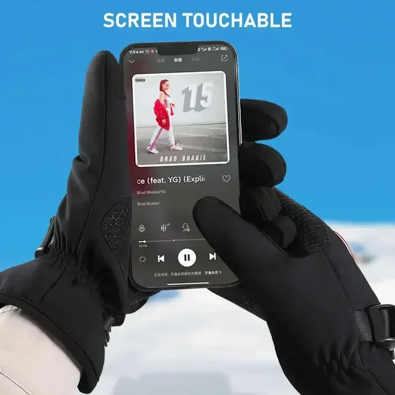 Winter Ski Gloves Men Women Non-slip Touch Screen Windpoof Waterproof Snowboard Riding Cycling Hiking Warm Snow Gloves