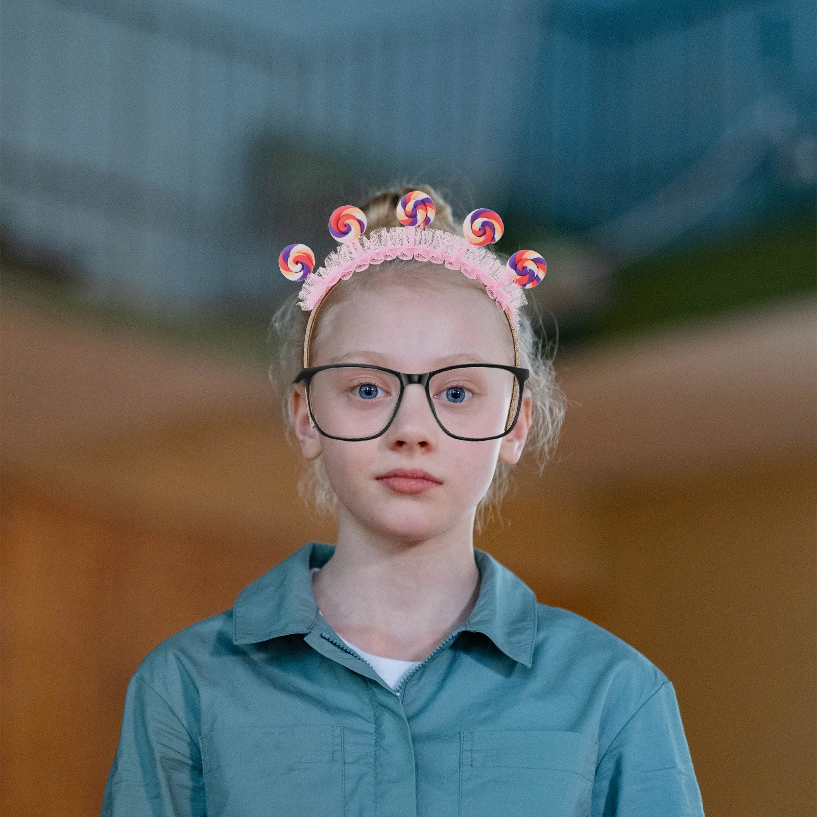 핑크 키즈 롤리팝 머리띠 귀여운 만화 헤어밴드 생일 파티 휴일 축하 캔디랜드 드레스업 액세서리