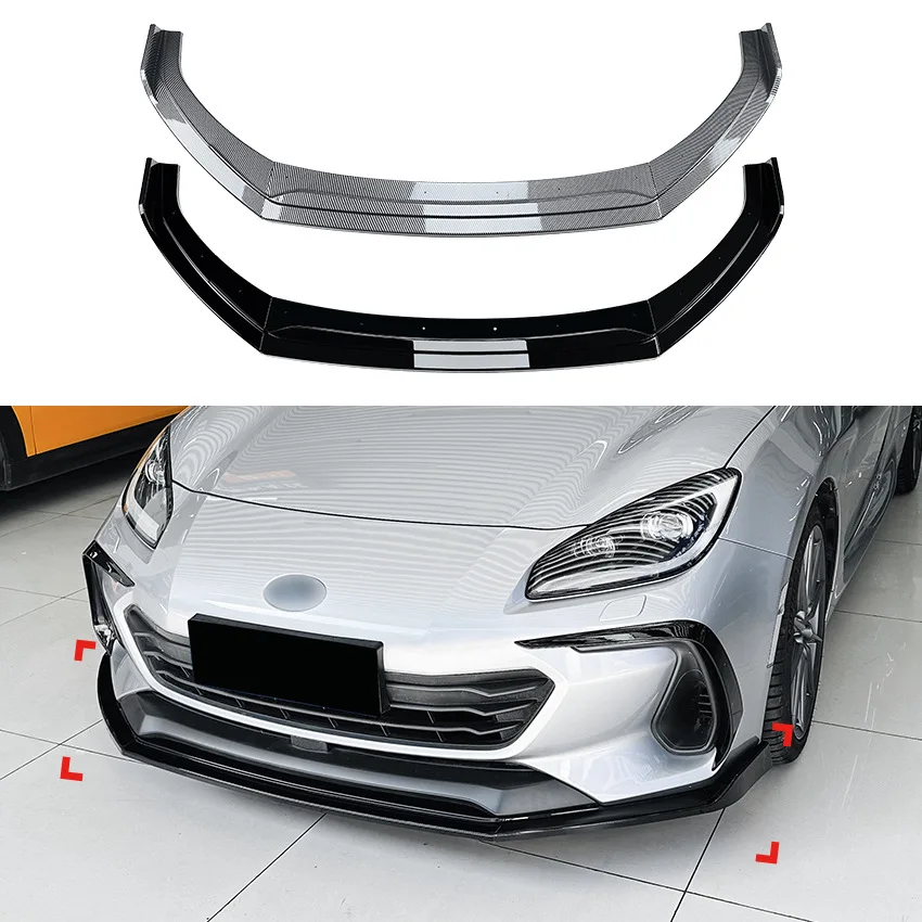 

Sport Full Wrap 3 Stage Front Bumper Lip For Subaru BRZ ZD8 2021+ Carbon Print Gloss Black Front Wide Appearance Accessory
