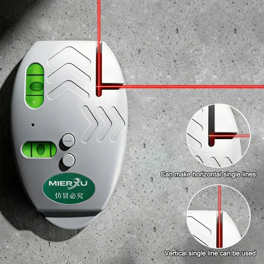 High-precision Red-green Laser Level High-intensity Light Mini Right-angle Ground Wire Level Rechargeable Portable Measu Tool
