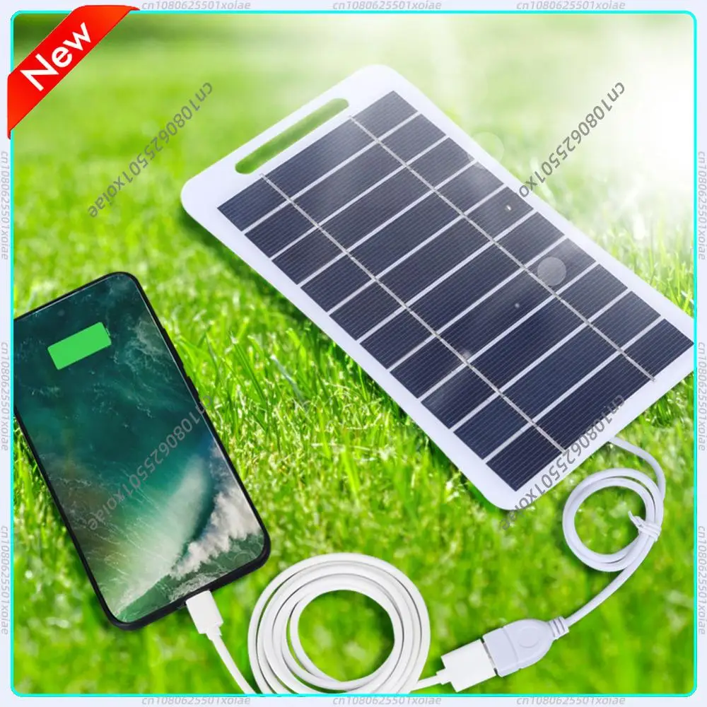 2W 5V Tragbares Solarpanel USB-Akkuladegerät Solarpanel-Set Wasserdichte Powerbank für Camping, Backpacking und Wandern