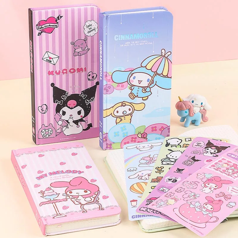 

4pcs/lot Sanrio Pochacco Kuromi Notebook Cute Melody Word Notepad Diary Planner Stationery Memo Gift School Supplies