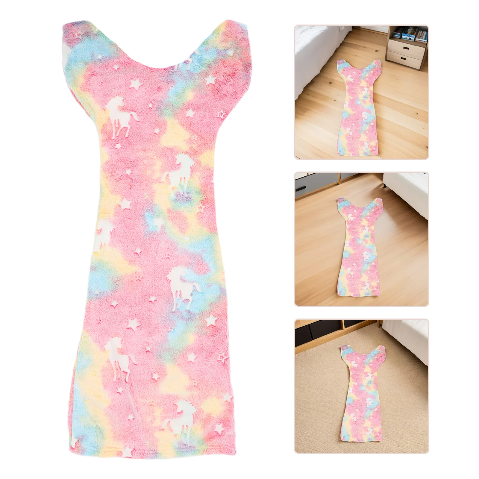 

Glow In The Dark Mermaid Blanket For Kids Girls Luminous Wearable Sleeping Bag For Bedtime Camping Fleece Throw Blanket