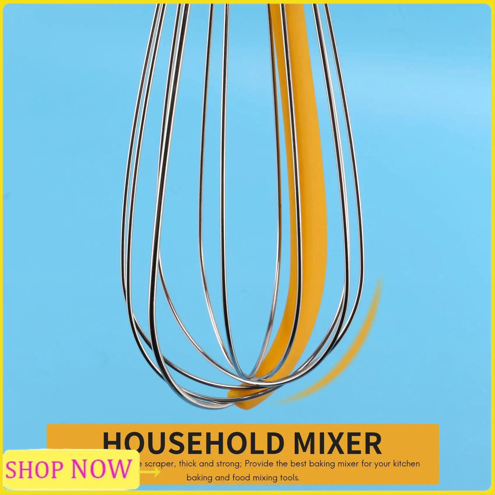 Batidor especial de globos de acero inoxidable 304 con raspador de silicona: mango elegante y batidor de globos de alambre grueso para mezclar