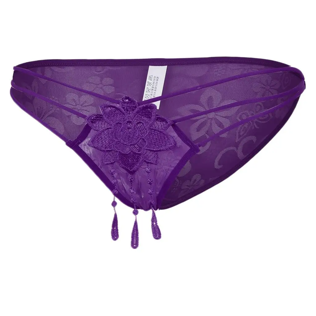 Culotte à pampilles pour femmes, lingerie, vêtements de nuit, sans couture, culotte en dentelle commandée, bikini, sous-vêtements