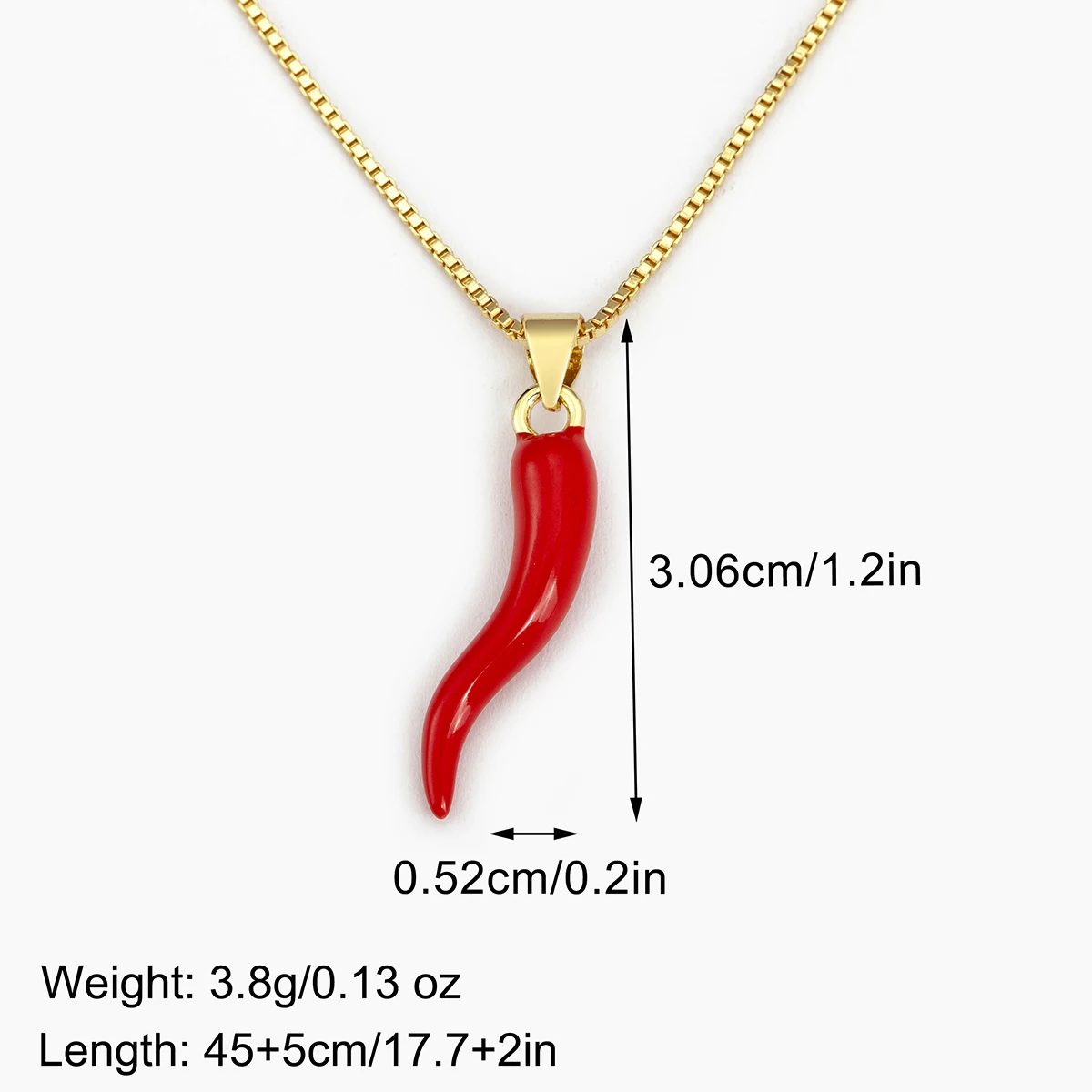 Nidin New Fashion Chili Charms Pendant Necklace For Women Female Multi Colors DIY Chain Link Jewelry Birthday Party Gifts