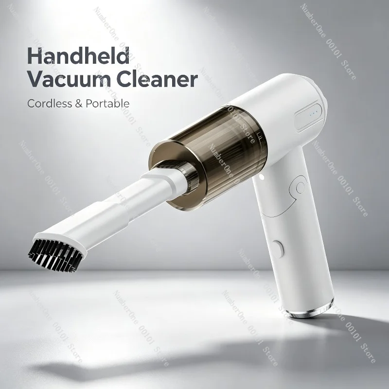 Wireless Car Vacuum Cleaner High Power Suction Blower Flashlight Tire Inflator Pump Handheld Portable Auto Interior Detailing
