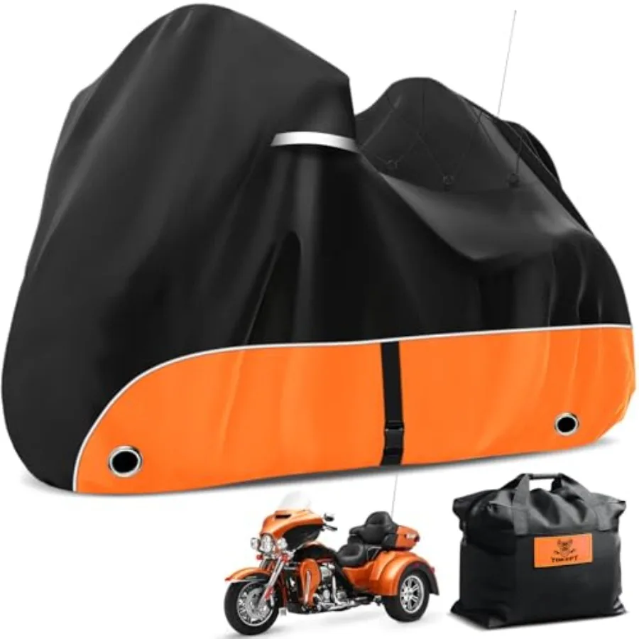 

Cover 420D Outdoor Waterproof Three Wheeler Cover with Ventilation Holes and Reflective Strips Suitable for Models Freewheeler