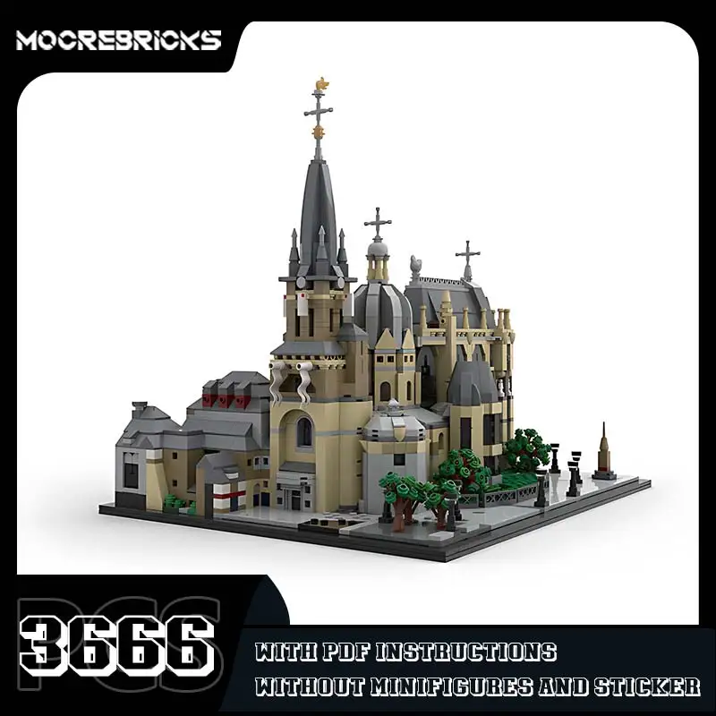 Historical Heritage Aachen Cathedral Building Blocks MOC-67480 World Famous Architecture Model Assembly Brick Educational Toys