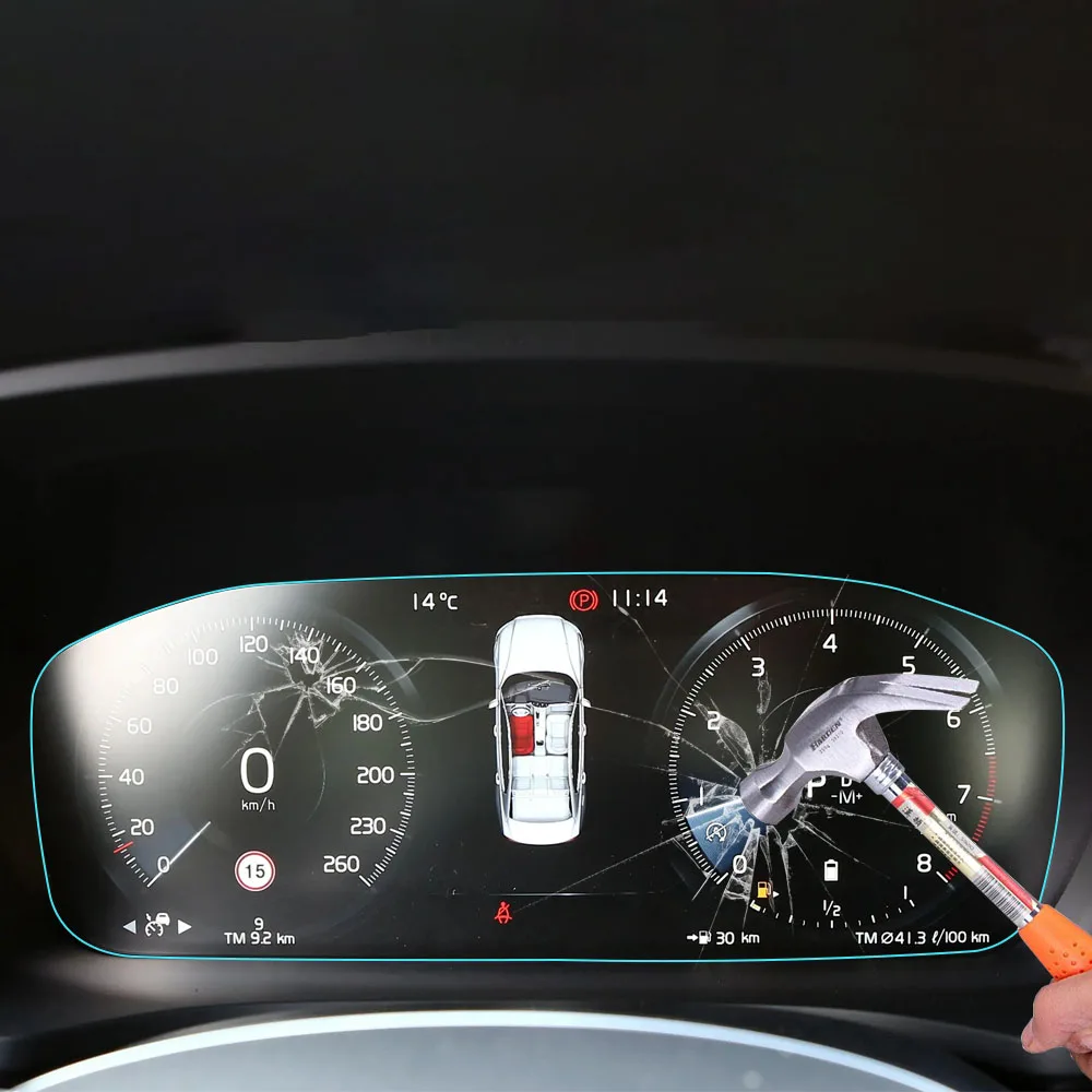 Nano Transparent Protective Film for Volvo XC60 XC40 XC90 S60 S90 V60 V90 2018-2023  Instrument Dashboard Anti -scratch Fitting