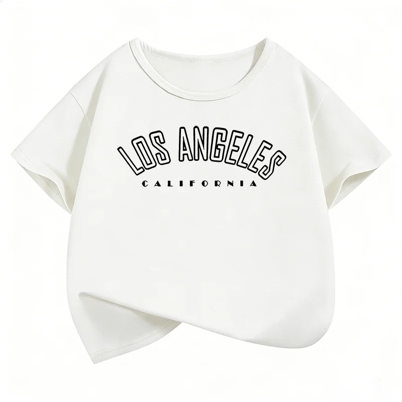 Fashion Los Angeles Top Design T Shirts Y2k Kids Children's T-shirt Boys Girls Summer Spring Casual Top Tee Short Sleeve