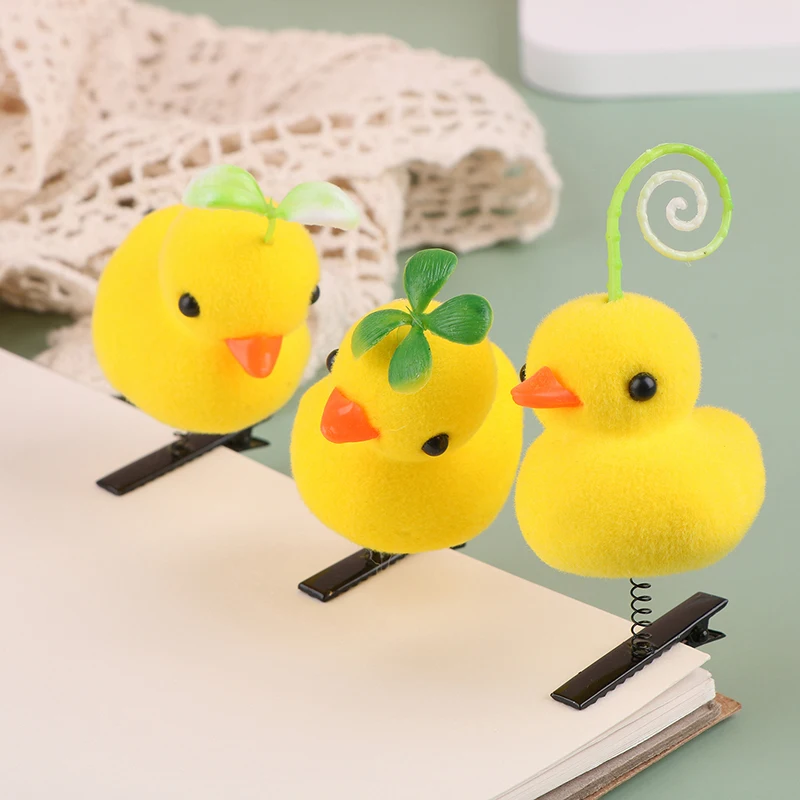 1PC Lovely Animal Hairpin Barrettes Cute Little Yellow Duck Side Clip For Children Hair DIY Accessories Yellow Duck Hair Clip