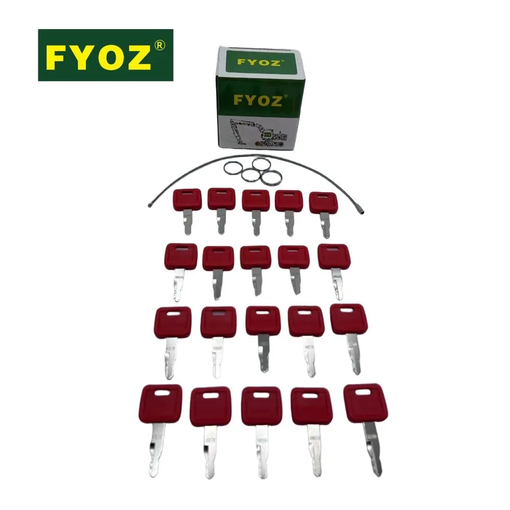 20PCS Ignition Key For JD/Hitachi H800 AT147803 AT194969 4286465 Excavator Part