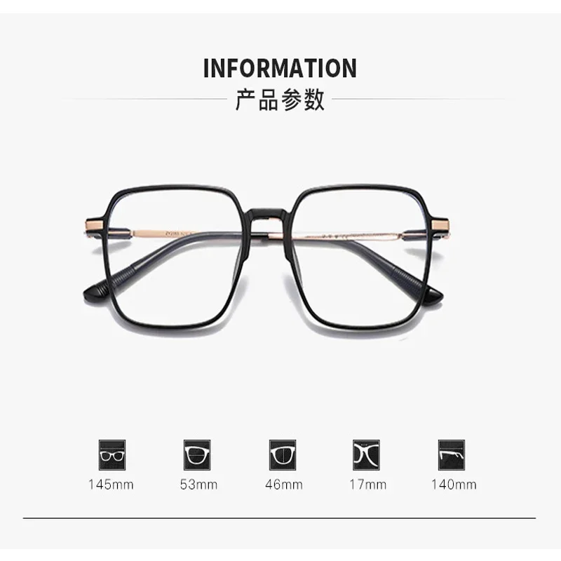 New Color Fashion Myopia Glasses for Women Men Square Transparent Eyeglasses Retro Minus Diopter Eyeglasses Optical Prescription