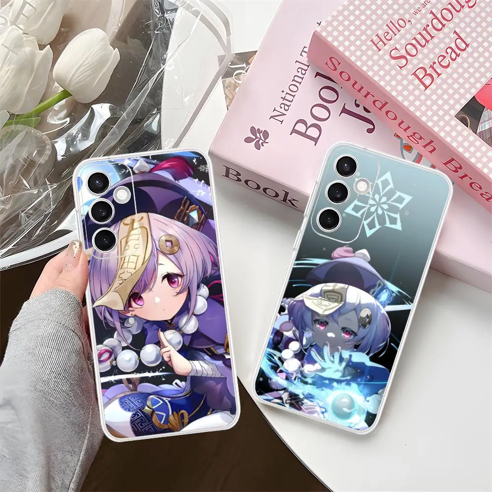 Game GI Qiqi Phone Case for Samsung Galaxy S25 S24 S23 S22 S21Plus FE Ultra Soft TPU Clear Shockproof Cover