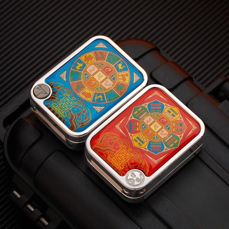 BPMODSEDC Barba Grande Nueve Palacio Mecánico Metal Empuje Directo Yema del Dedo Tarjeta de Empuje Juguete de Descompresión