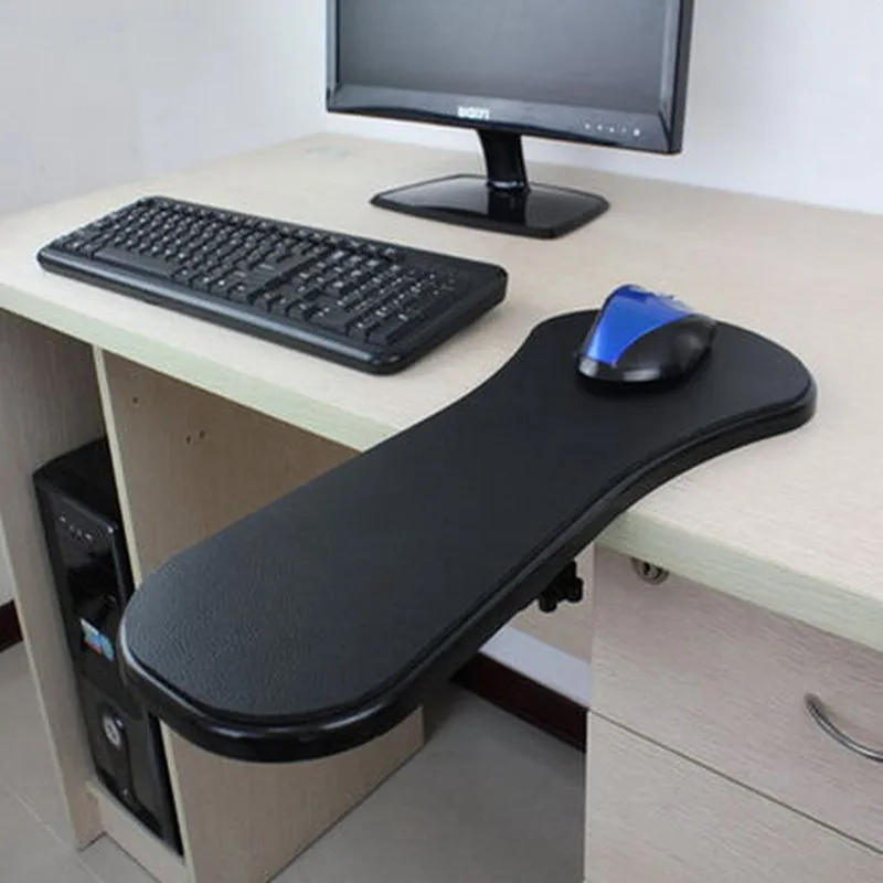 Czarny ergonomiczny zdrowy komputer podłokietnik podkładka pod mysz krzesło biurko wsparcie ręka ramię