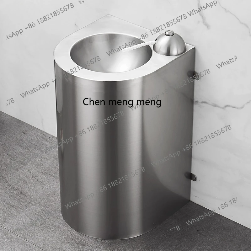 

304 stainless steel washbasin Talking room Bathroom column basin Floor-to-ceiling hand wash basin