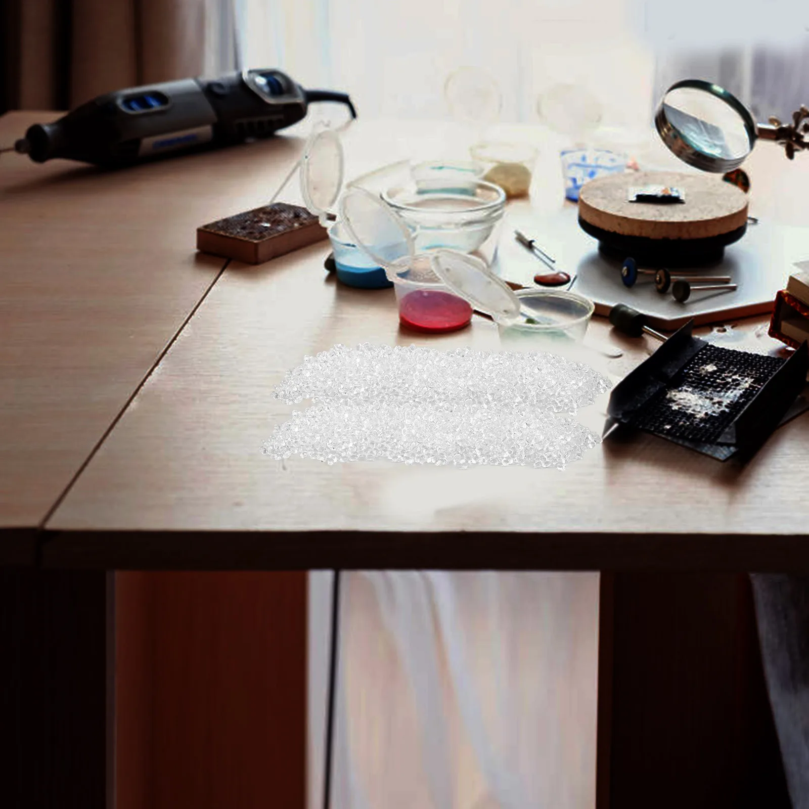 

1 Bag Transparent Moldable Plastic Pellets Lightweight Thermoplastic Beads For Diy Crafts Sculpting Modeling Reusable Polymorphs