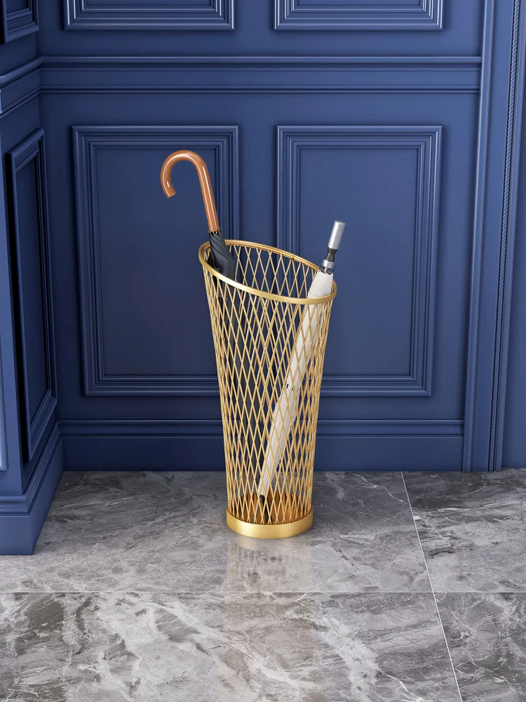 Nordic Creative Umbrella Holder Home Floor Iron Umbrella Stands Indoor Living Room Umbrella Barrel Storage Tool Furniture