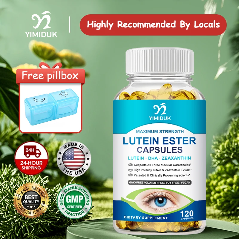 

Yimiduk Advanced Lutein Ester Supplement, with Vitamin E, for Central Vision, Reduces Glare Sensitivity, Protects Night Vision