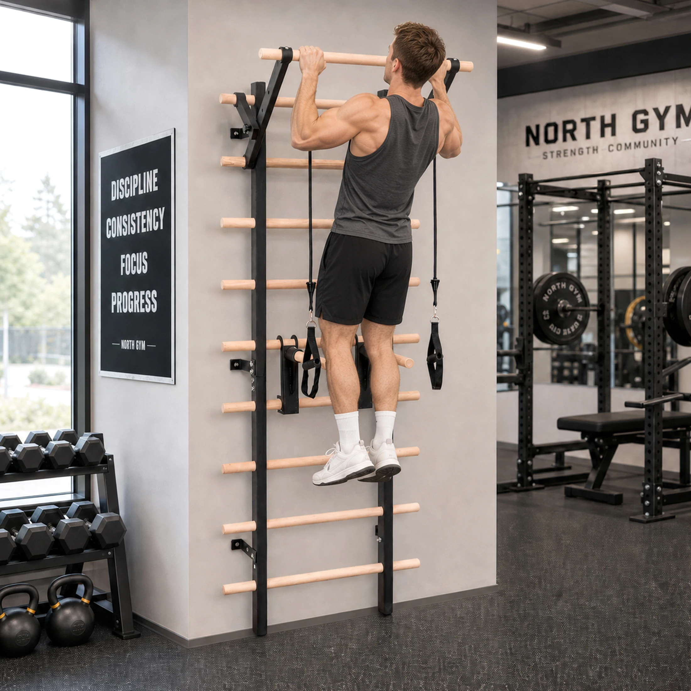 Escalera sueca montada en la p - Ladder Toss Set reseña y precio