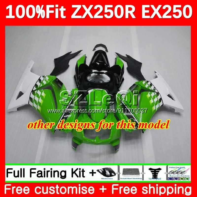 Iniezione Per KAWASAKI NINJA EX ZX 250 R Rosso nero 250R ZX250R 08 09 10 11 12 92No.13 EX250R 2008 2009 2010 2011 2012 Carenatura