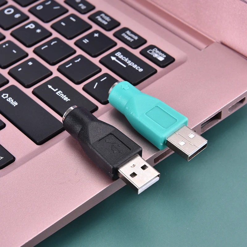 For 2 /2 Female To USB Male Adaptor Converter Adapter PC Laptop Mouse Keyboard High Quality