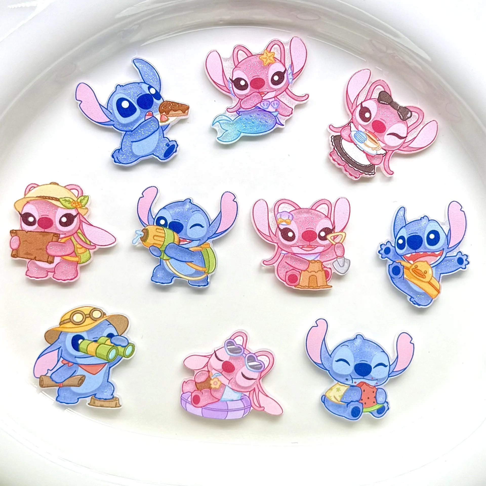 Miniso's new acrylic jewelry small accessories cute cartoon Stitch DIY