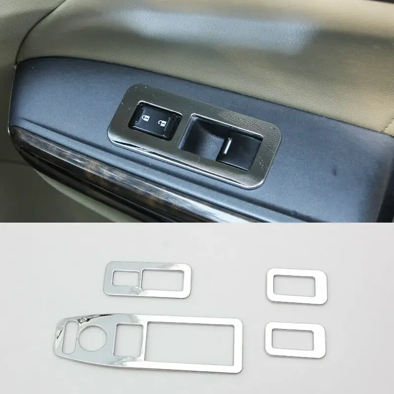 FOR Honda Accord 8th 2008-2012 ABS chrome Window lift panel switch cover trim 4pcs