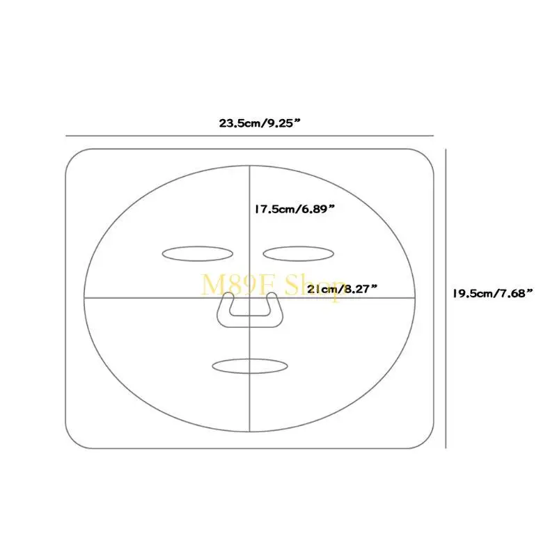 M89F 5pcs DIY لقناع الوجه صينية صينية صينية شفافة PVC الفاكهة الخضار