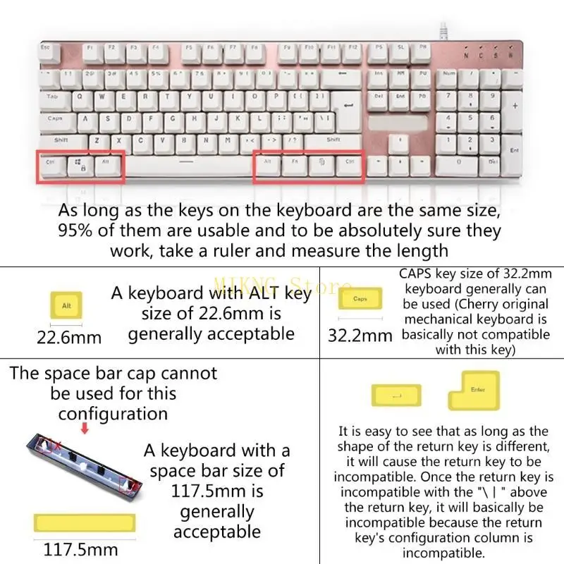 104pcs Universal ABS Backlit Keycap OEM Profile for Mechanical Keyboard Cherry MX Switch 61 104 108 980K best sale