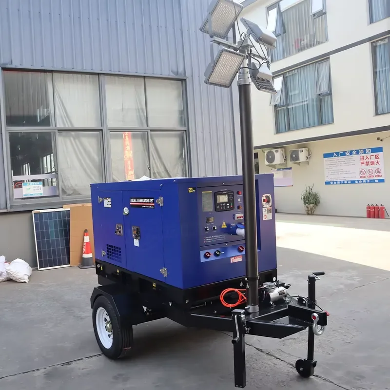 50/60Hz Silent Power Generator 20/25/30/35/40/50kw Mobile Light Tower Industrial Welding Machine Outdoor Emergency