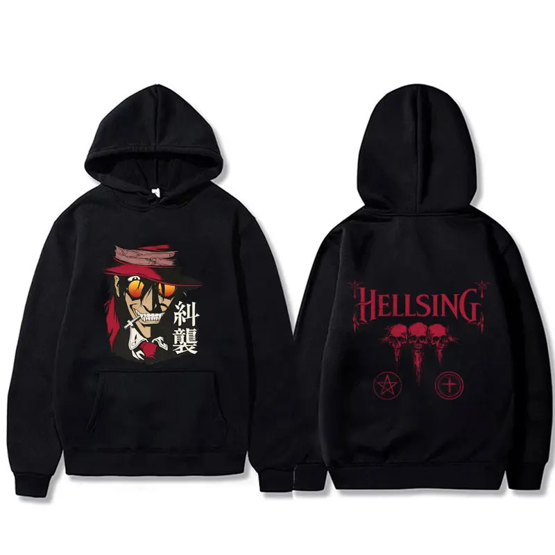 

Anime Hellsing Abraham Van Helsing Vampire Alucard Merch Hoodie Men Women Manga Oversized Hooded Sweatshirt Male Vintage Hoodies