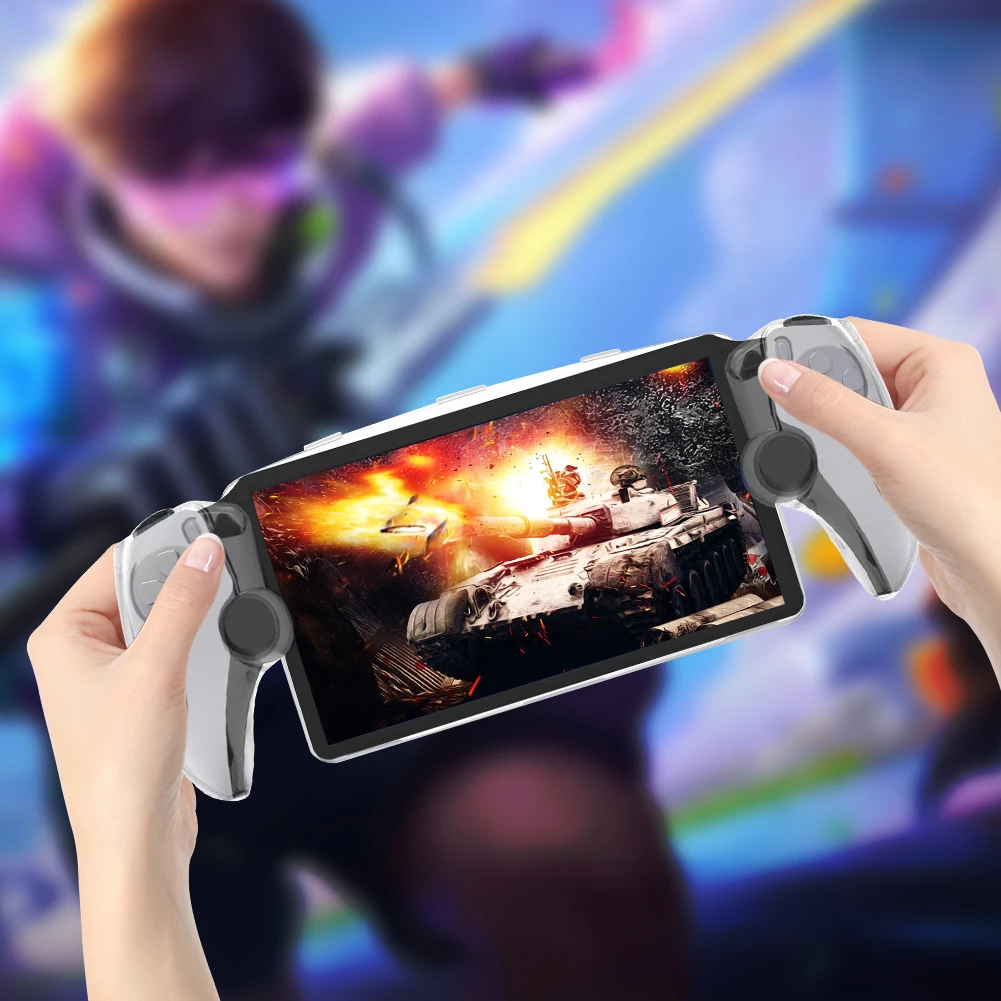 Funda protectora transparente para Playstation Portal, funda anticaída para mando de consola de juegos PS5, accesorios de Portal