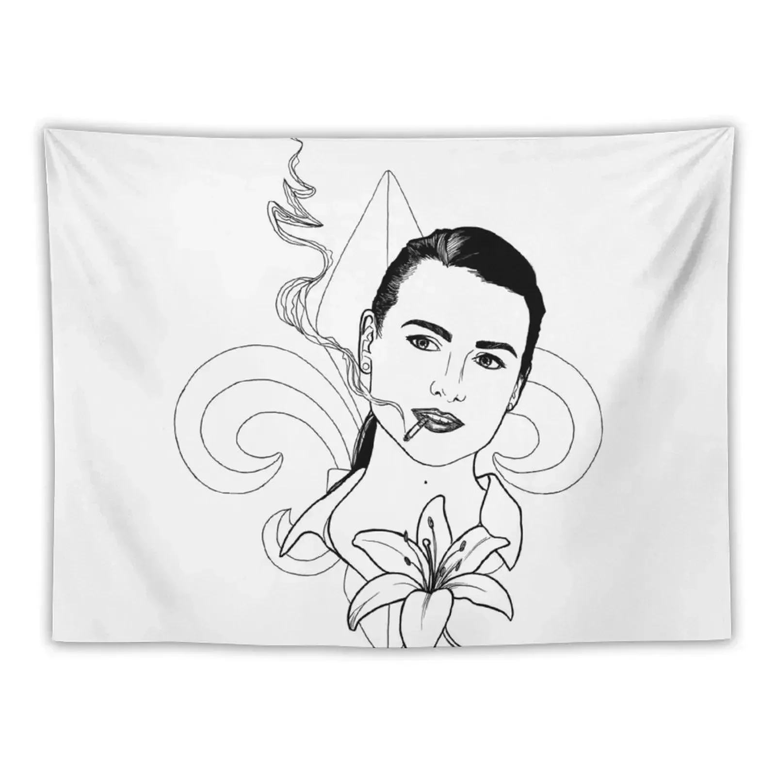 

Katie McGrath Fleur de Lys Tapestry Room Aesthetic Decor Wall Tapestries Decorations For Room Wall Decor Tapestry