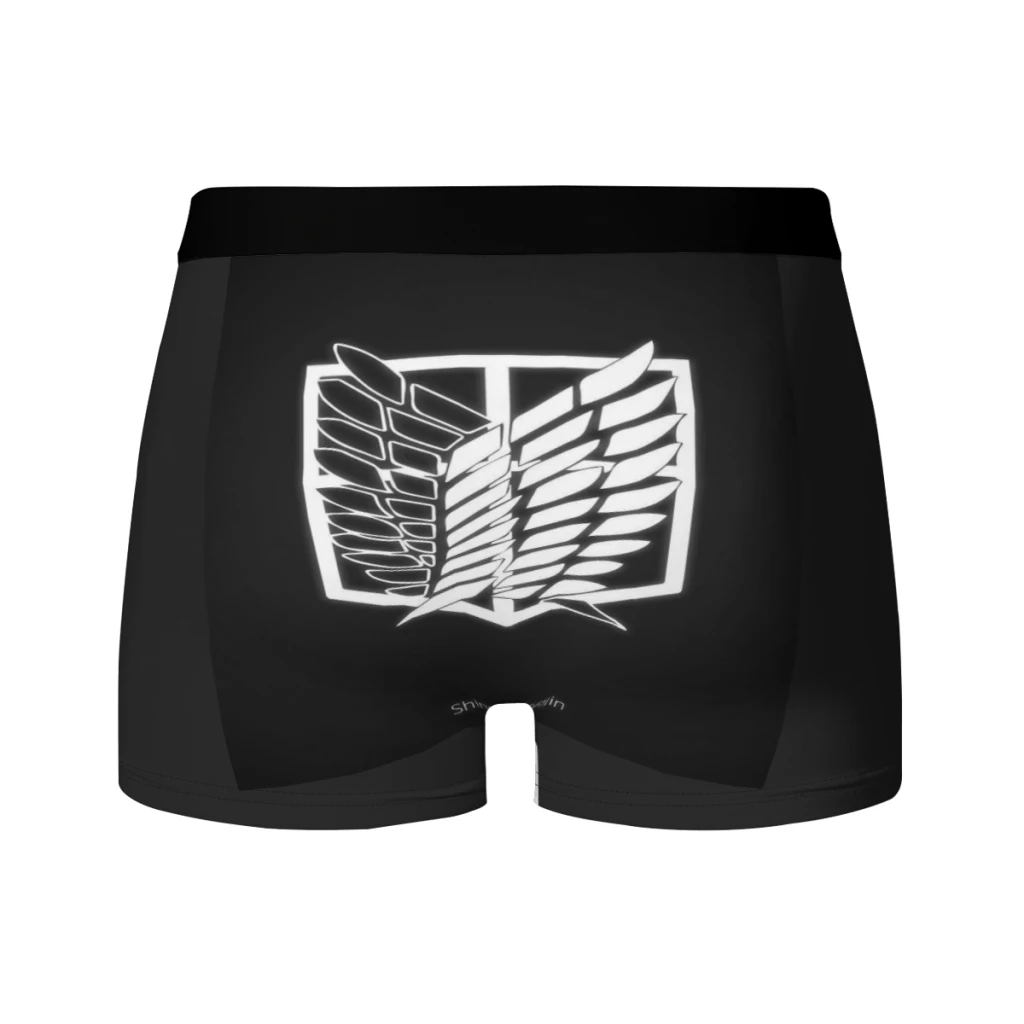 Wings of Liberty Attack on Titan Retro Breathable milk Silk Boyshorts Elastic Men's Underwear 3D Boxer Shorts Boxer Briefs