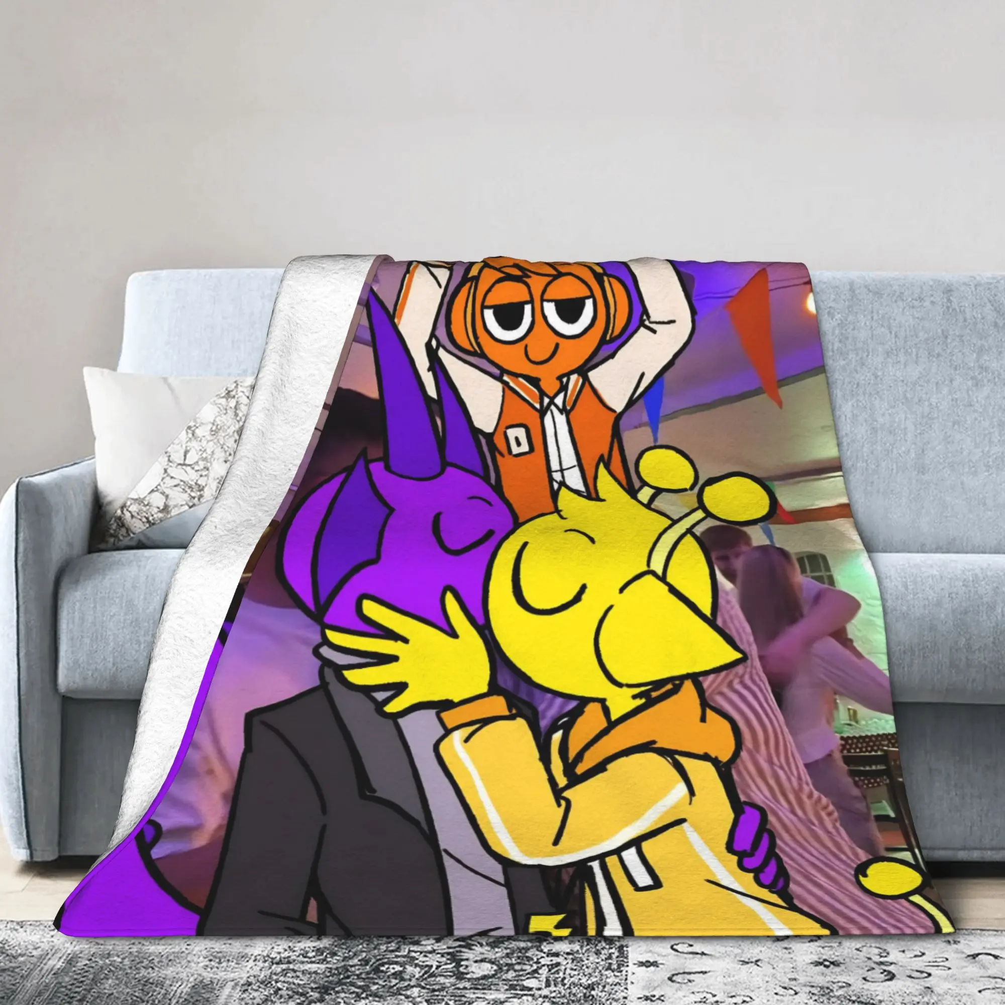 Simon Purple Sprunk Games Funny Flannel Blanket  Customized Throw Blanket for Home Hotel Sofa  200x150cm Bedspread
