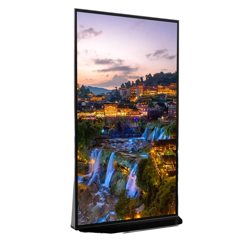 

P1.86 Advertising Moving Shop Ground Support Standing Vertical Indoor Led Poster Display Screen