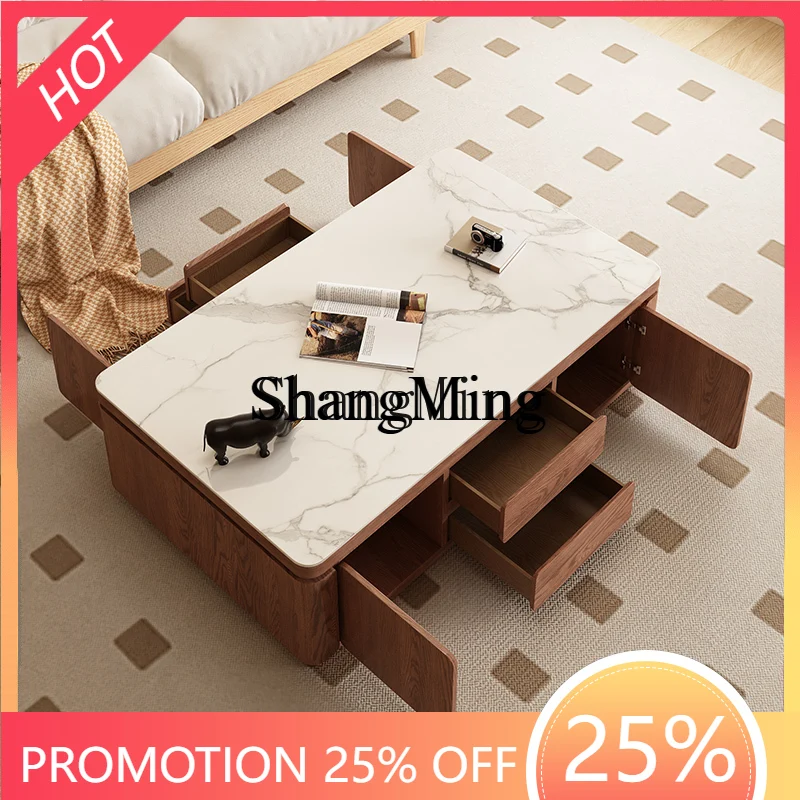 

ZYY solid wood slab coffee table small apartment living room home modern simple balcony light luxury high sense