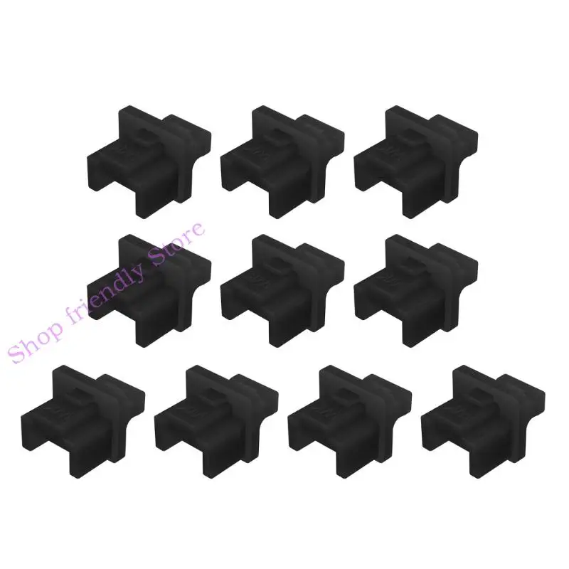 

594A 10Pcs RJ45 Port Protectors Dust Dirt Blanking Patching Panel Routers Networking Protectors Cover for Ethernet Routers