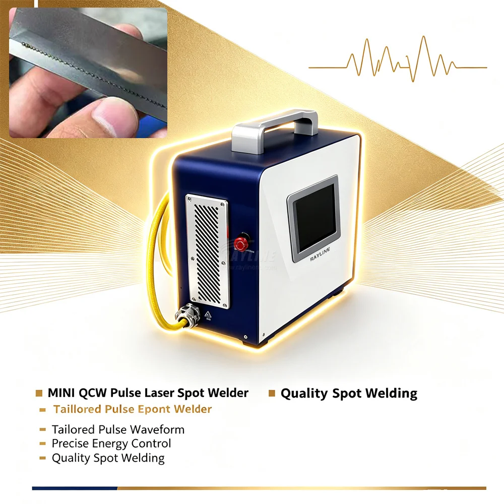 Portable QCW Plus Spot Welding Machine Handheld Laser Welder Dual Function Weld Cut for Thin Stainless Steel Iron Copper Aluminu