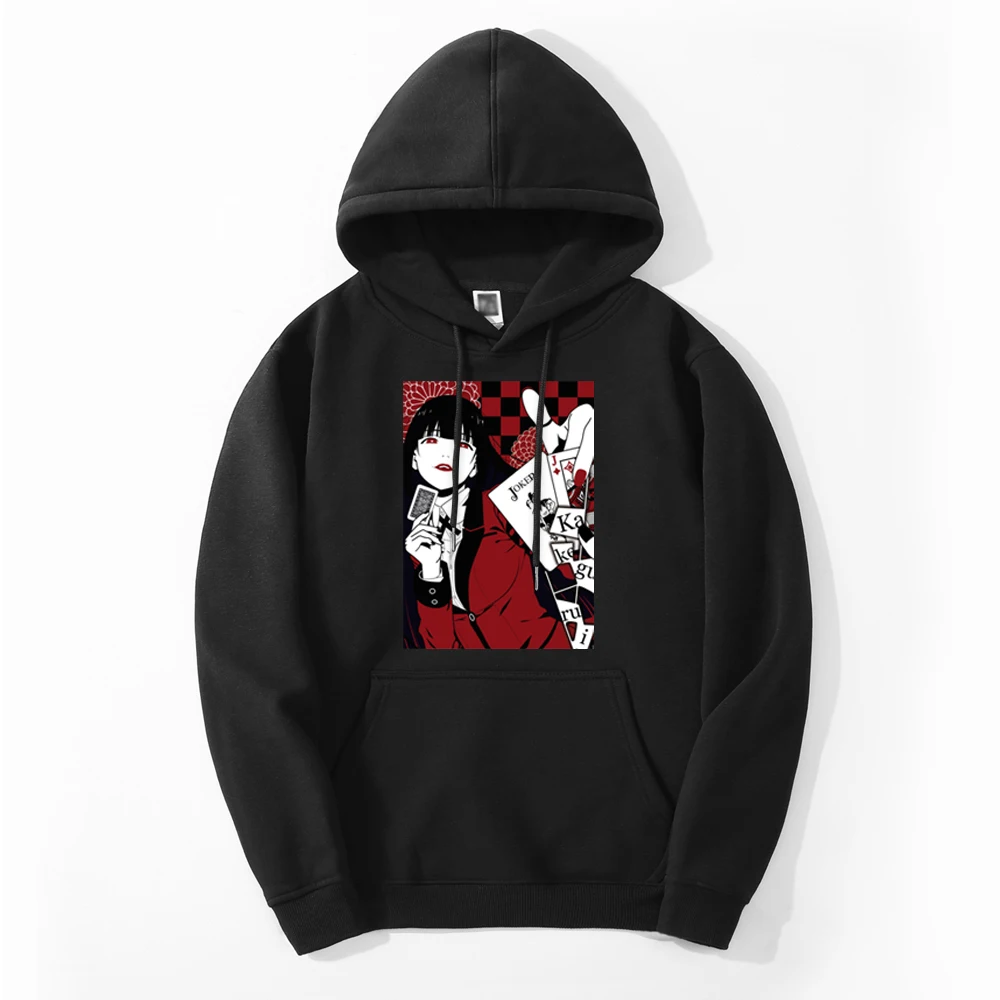 

New Anime Jabami Yumeko Harajuku 2024 Autumn Male Simple Breathable Sweatshirts Hoodie Fleece Fabrics Printing Pullovers